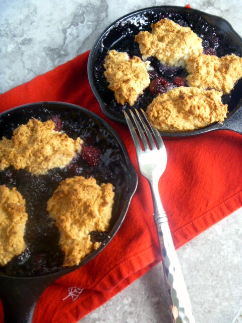 Try this Cast Iron Summer Berry Cobbler before the abundance of summer berries dissapear! Perfect for Labor Day - Slice of Southern
