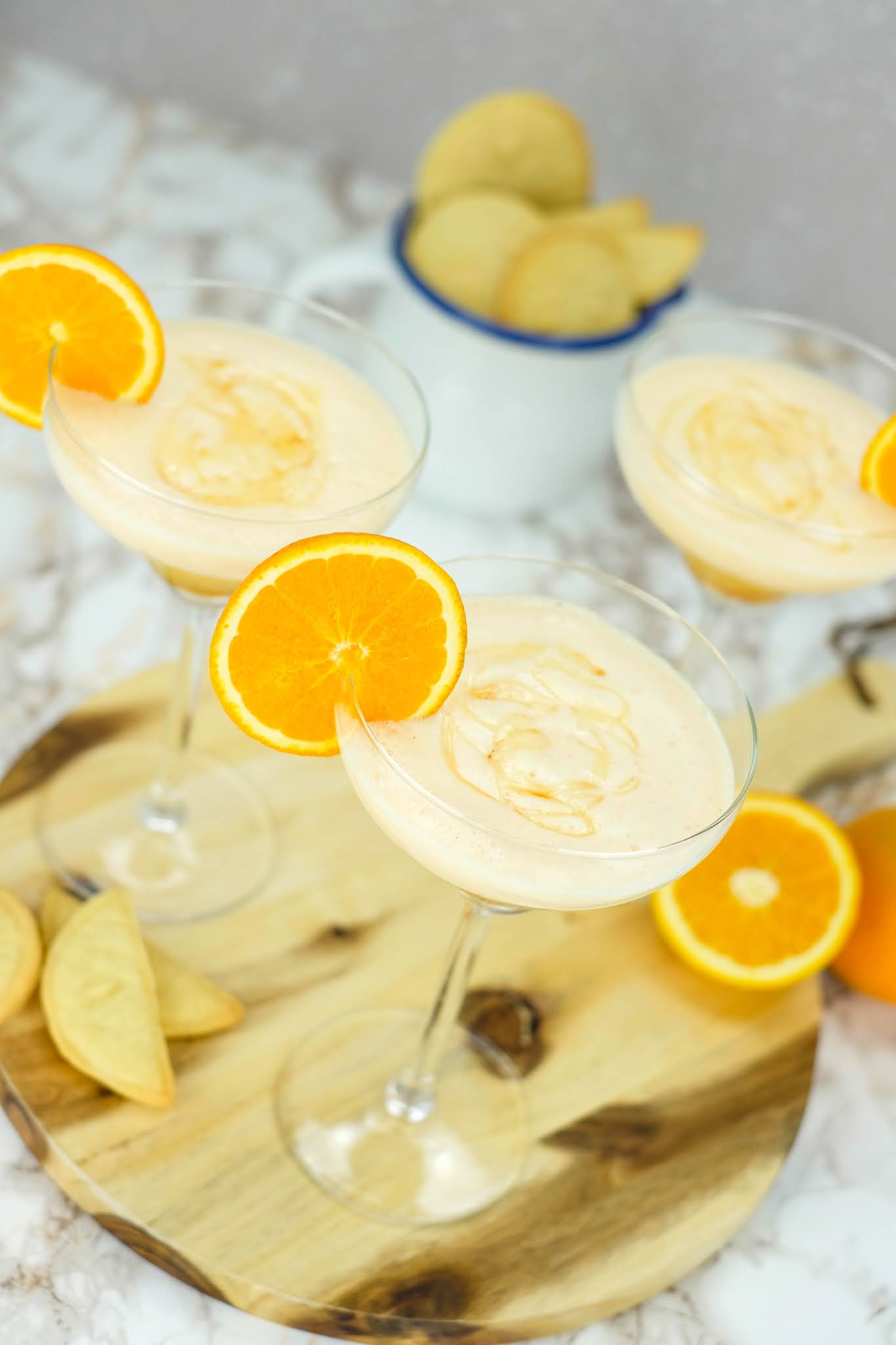 Orangen Mocktail mit Milch-Orangen Crackern | Marion&amp;#39;s Kaffeeklatsch