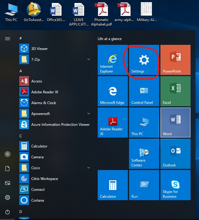 how to change preferences on windows 10
