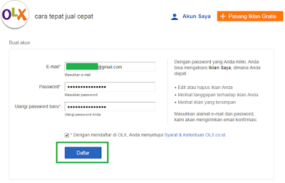 Cara Mendaftar dan Membuat Akun di OLX.co.id 2015