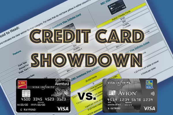 Credit Card Showdown CIBC Aventura Visa Infinite Card Vs RBC Visa 