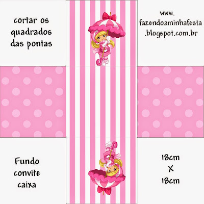 Penelope Glamour Bebé: Cajas para Imprimir Gratis. Este modelo es para hacer la invitación - cajita.