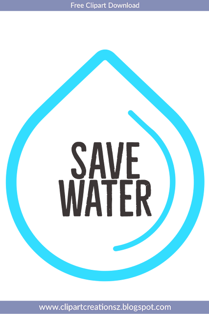 Save Water Clipart Poster Free
