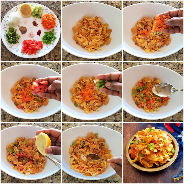 images of Cornflakes Chaat / Cornflakes Bhel - Quick And Easy Snack Recipes