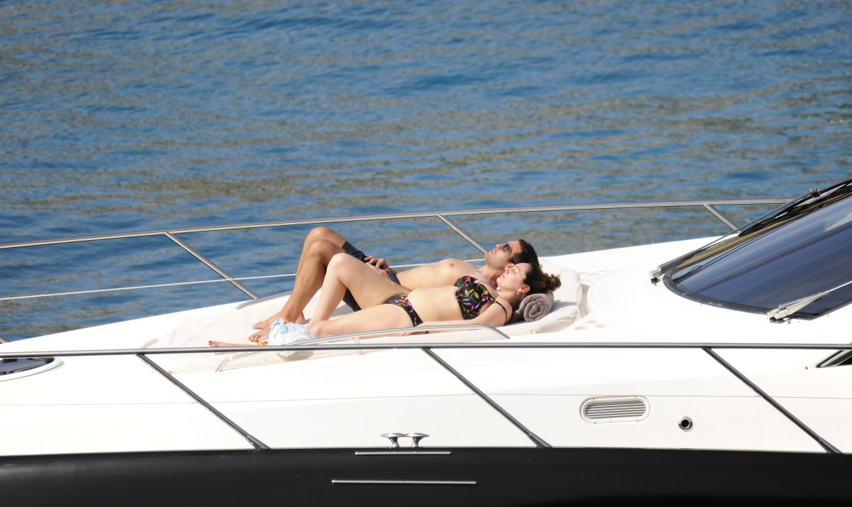 Kelly Brook in Bikini at a Yacht in Mallorca, 05.23.2019