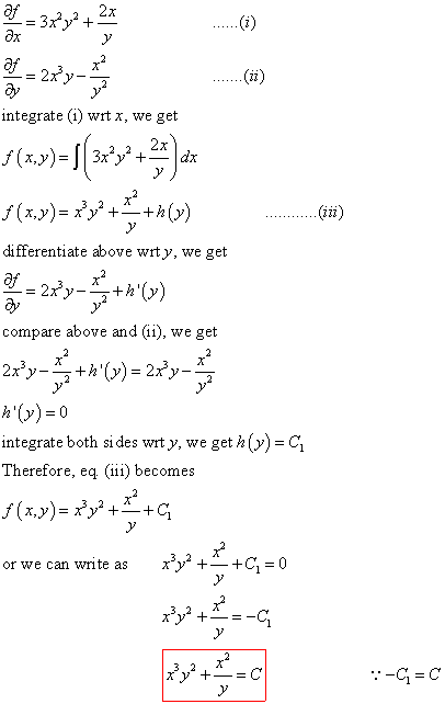 Differential Equations Solved Examples Show That Following Differential Equation Is Not Exact 3x 2y 4 2xy Dx 2x 3y 3 X 2 Dy 0 Then Find An Integrating Factor To Solve The Differential Equation