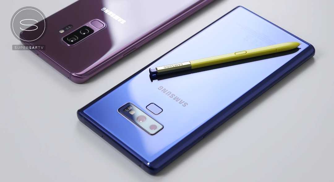 The Samsung Galaxy Note 9 and the Galaxy S9+ cameras.