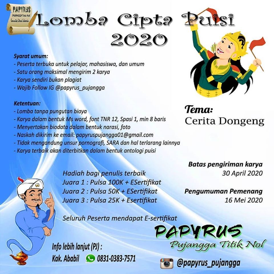 Lomba Puisi 2020 Gratis