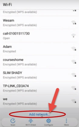 طريقة إضافة شبكة مخفية على هاتفك