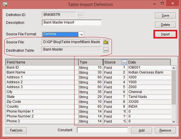 Ignite Buzz: Table import in Dynamics GP