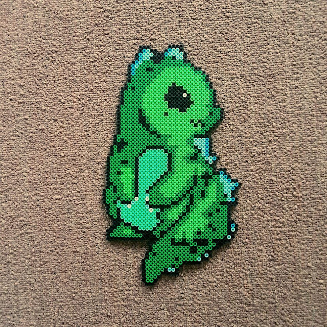 Long Black Fingers Cute Little Godzilla Perler Bead