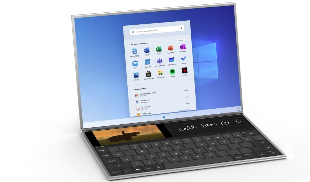 Microsoft confirms Win10X's first single-screen notebook Microsoft confirms Win10X's first single-screen notebook