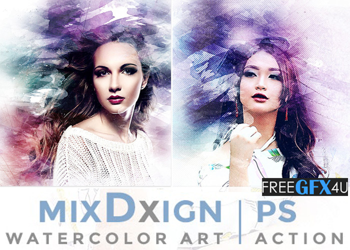 Download MixDxign Watercolor Art - PS Action MixDxign Watercolor Art - PS Action