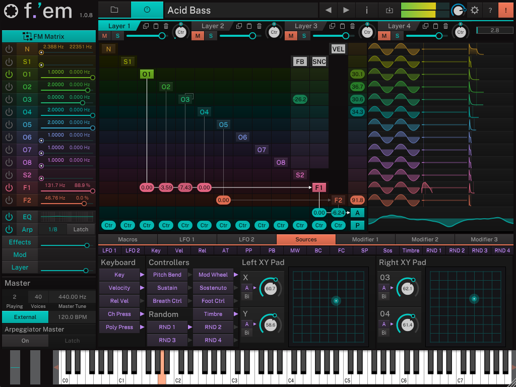 Tracktion F.'em Synth v1.2.8 for Windows latest version