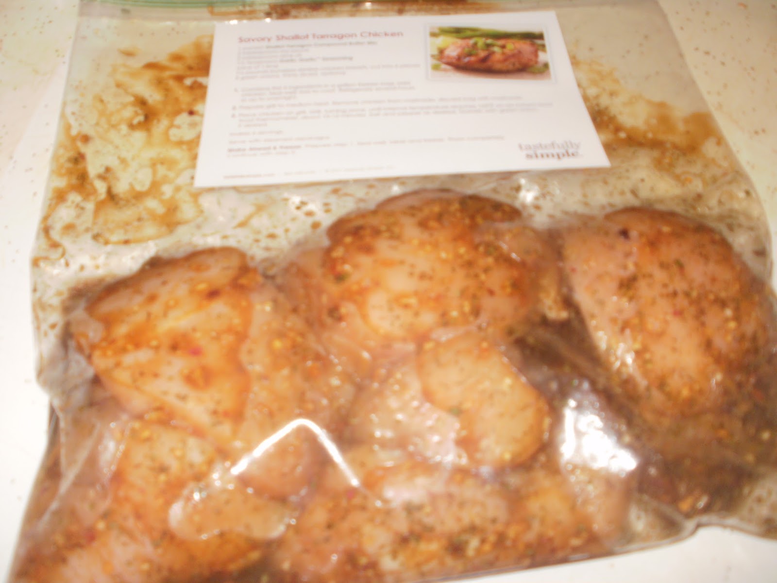 Marcy's Tastefully Simple Recipes Savory Shallot Tarragon Chicken
