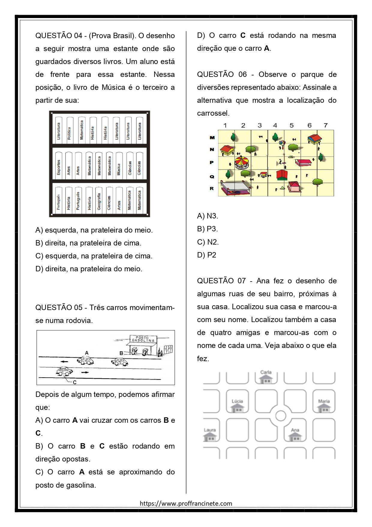 Simulado de Ciências (07) para 4° Ano e 5° Ano - Com gabarito