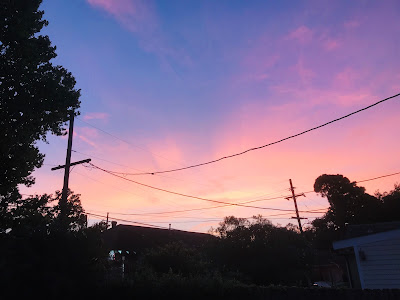 angels and people, life in New Orleans: sunset time