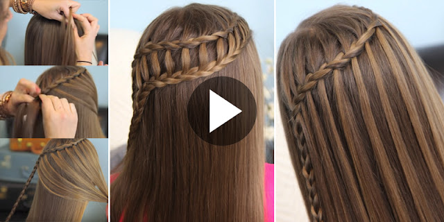 How To Create Waterfall Ladder Braid Hairstyle See Tutorial