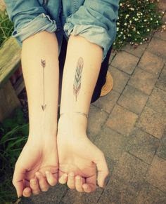 Arrow and Feather Tattoo