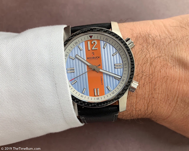 Roebuck Diviso blue orange wrist shot