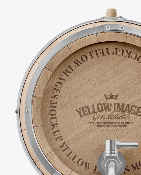 Download Free Wooden Barrel On Stand Mockup PSD Mockups.