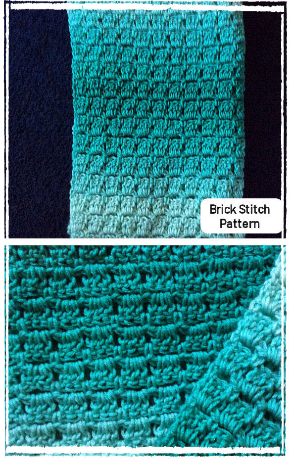 Heather's Crochet Designs Brick style Crochet stitch pattern and Blanket