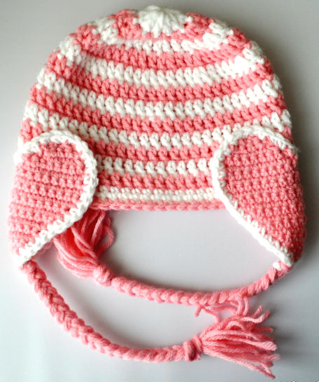 garrapata más y más El propietario Cómo Tejer Gorro con Orejeras de Corazón a Crochet para Niña | Paso a paso