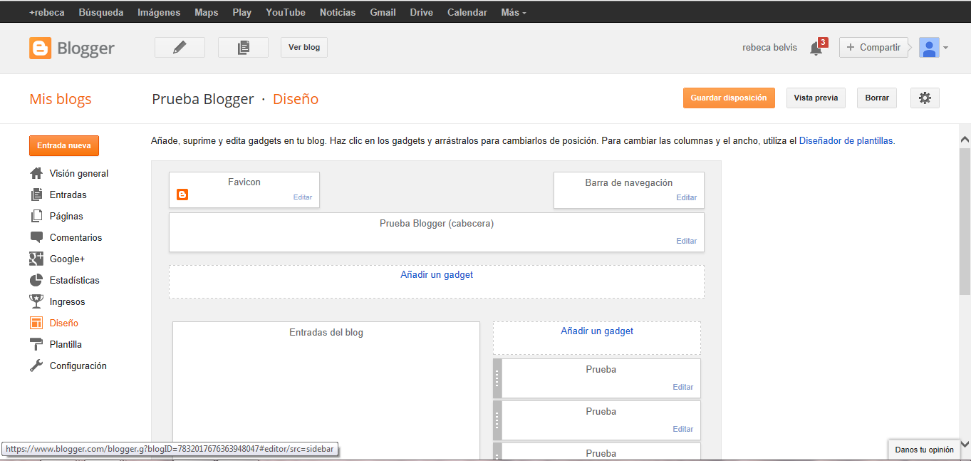 dcyaderebeca: Práctica Blogger