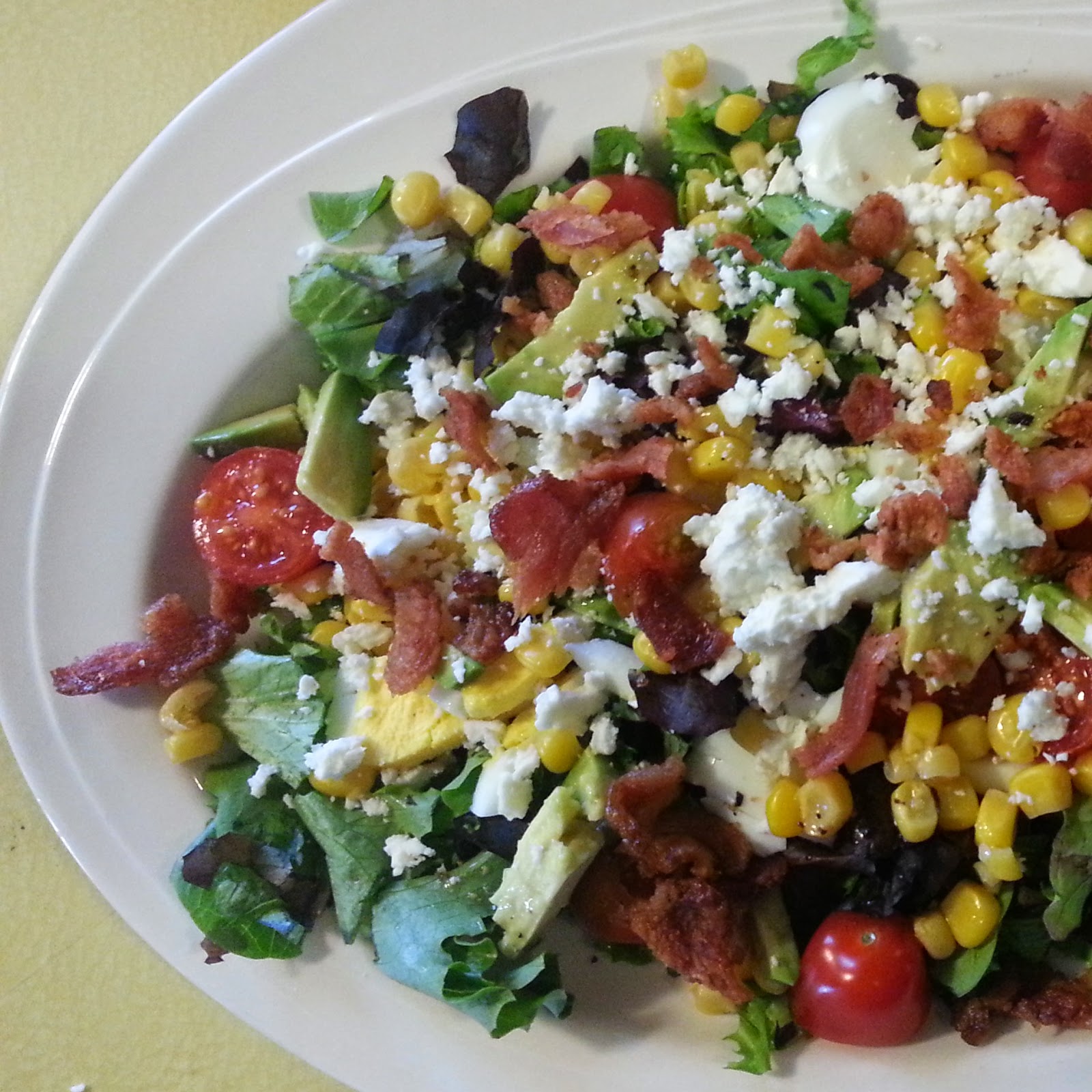 Maggie MealTime Chopped Salad with Corn, Avocado, Feta, Bacon, & Lime