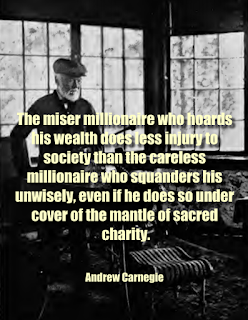 Inspiring Andrew Carnegie quote about the miser