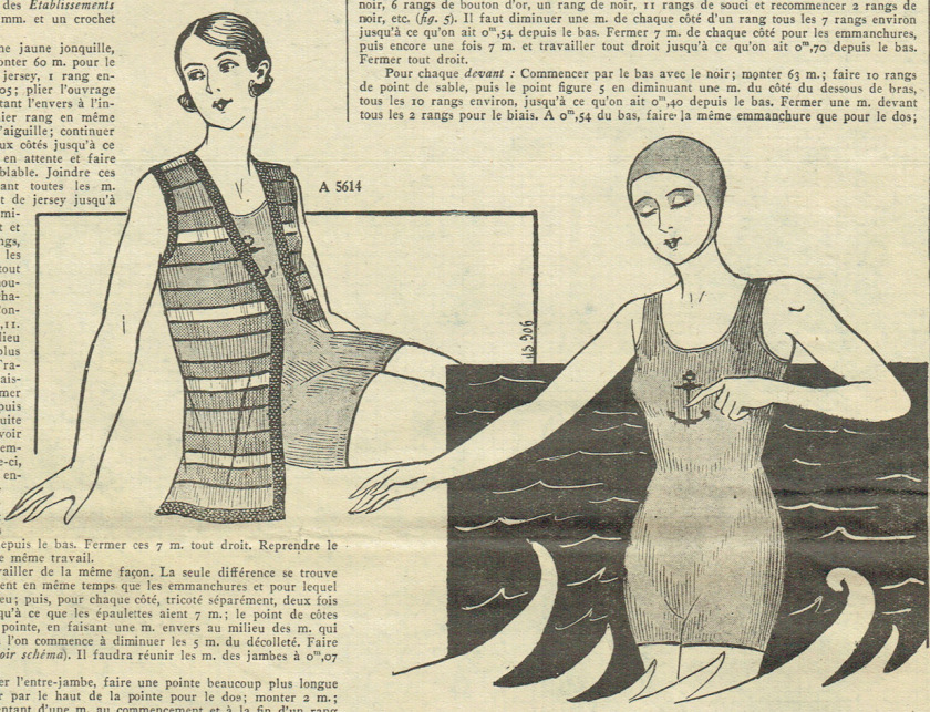 The Vintage Pattern Files 1930s Knitting Bathing Suit