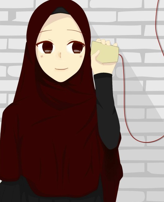 Gambar kartun muslimah cantik banget imut Solehah