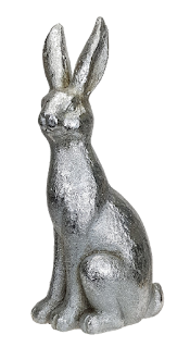 Dieser schöne XXL-Hase in Silber veredelt stilvoll Ihre Deko nicht nur in der Osterzeit