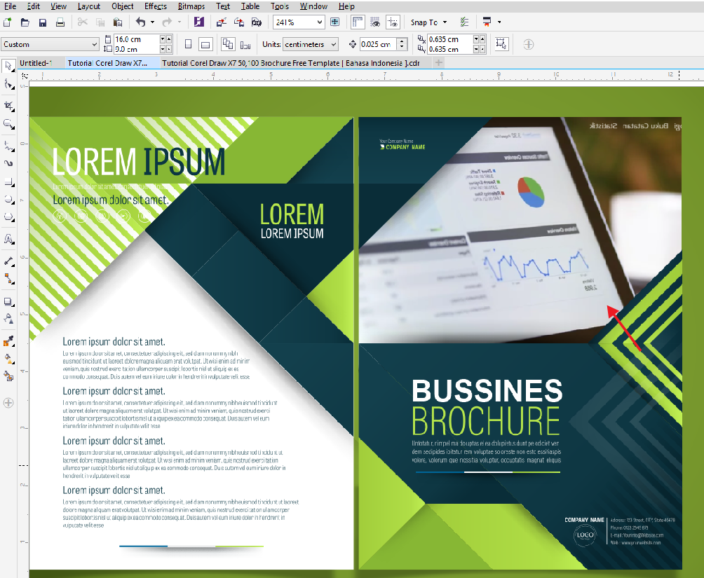 download template brosur coreldraw gratis