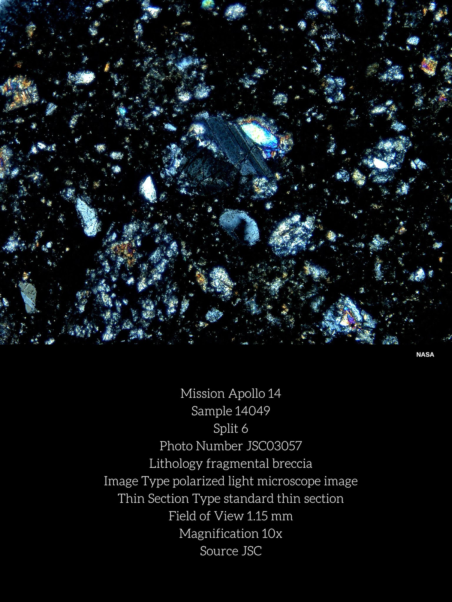 Lunar Rocks - Polarized Light Microscopy Posters