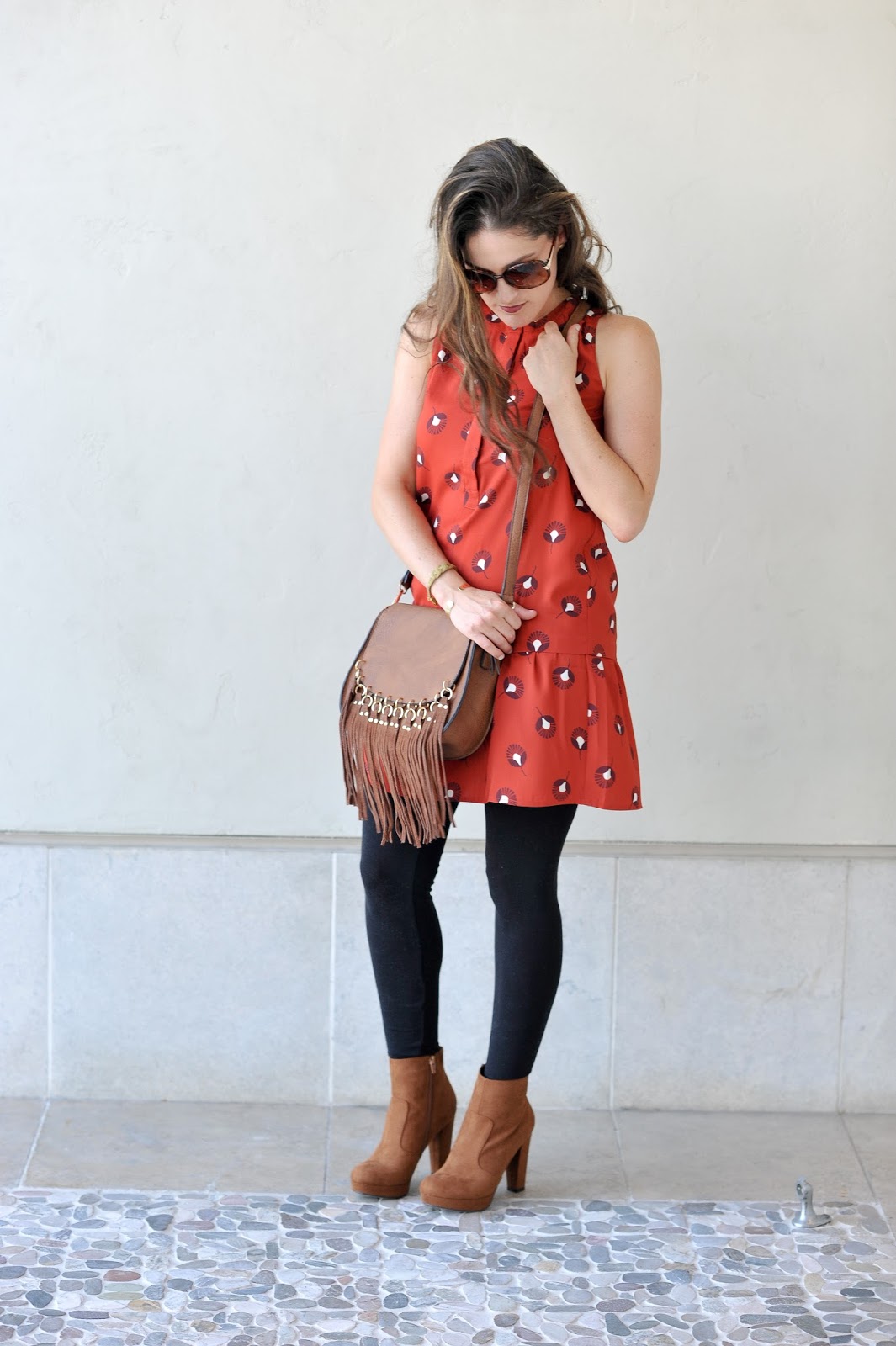 Drop Waist LOFT Dress & Chloe Hudson Bag Dupe Wander in Color a