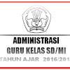 Administrasi Guru Kelas Sd/Mi Lengkap Tahun Didik 2016/2017