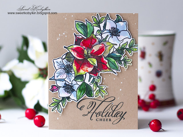 Christmas Rose Bouquet WPlus9 Design - Sweet Kobylkin