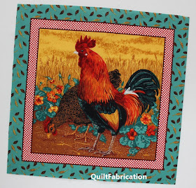 rooster panel for the start of the quilt