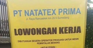 Lowongan Kerja Pt Natatex Prima 2020 Jl Rancaekek 2021