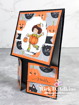 You will have a smile on your face with this cute little Halloween Fun Fold Card using the Seasons of Fun Host/Hostess Stamp Set Learn more here