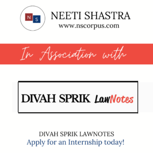 ONLINE INTERNSHIP OPPORTUNITY WITH DIVAH SPRIK LAW NOTES BY NEETI SHASTRA 