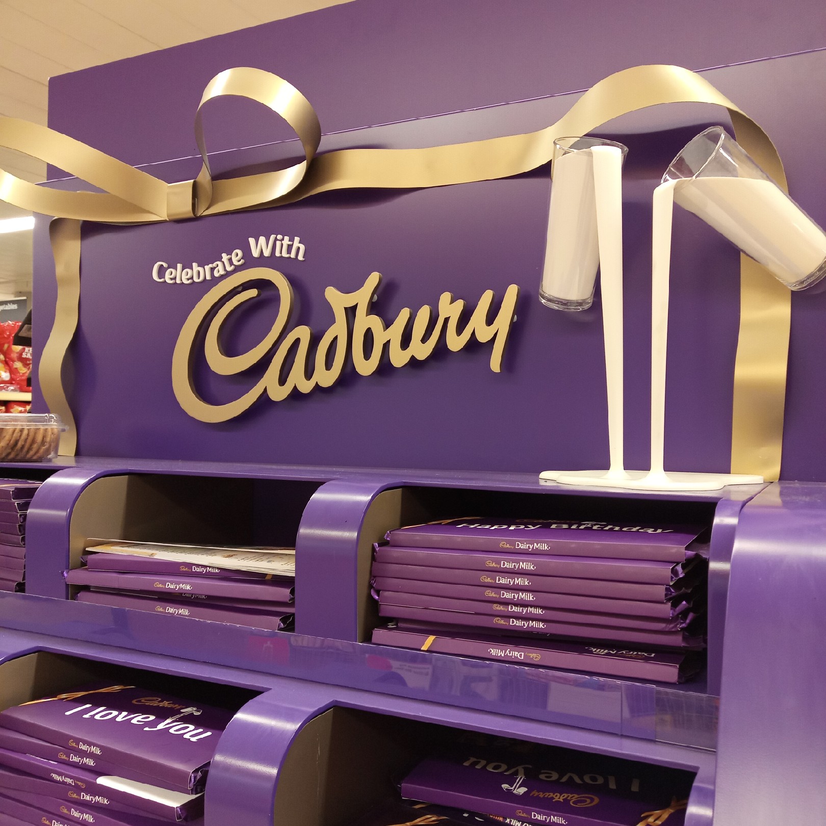 Supersupergirl's Food Reviews Cadbury's classic Dairy Milk display