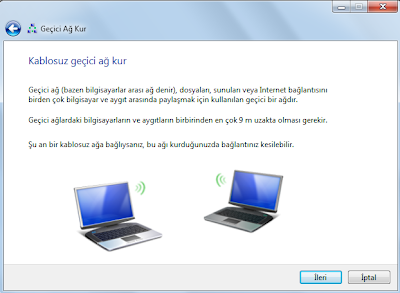 2 laptop arasi nasil baglanti yapariz