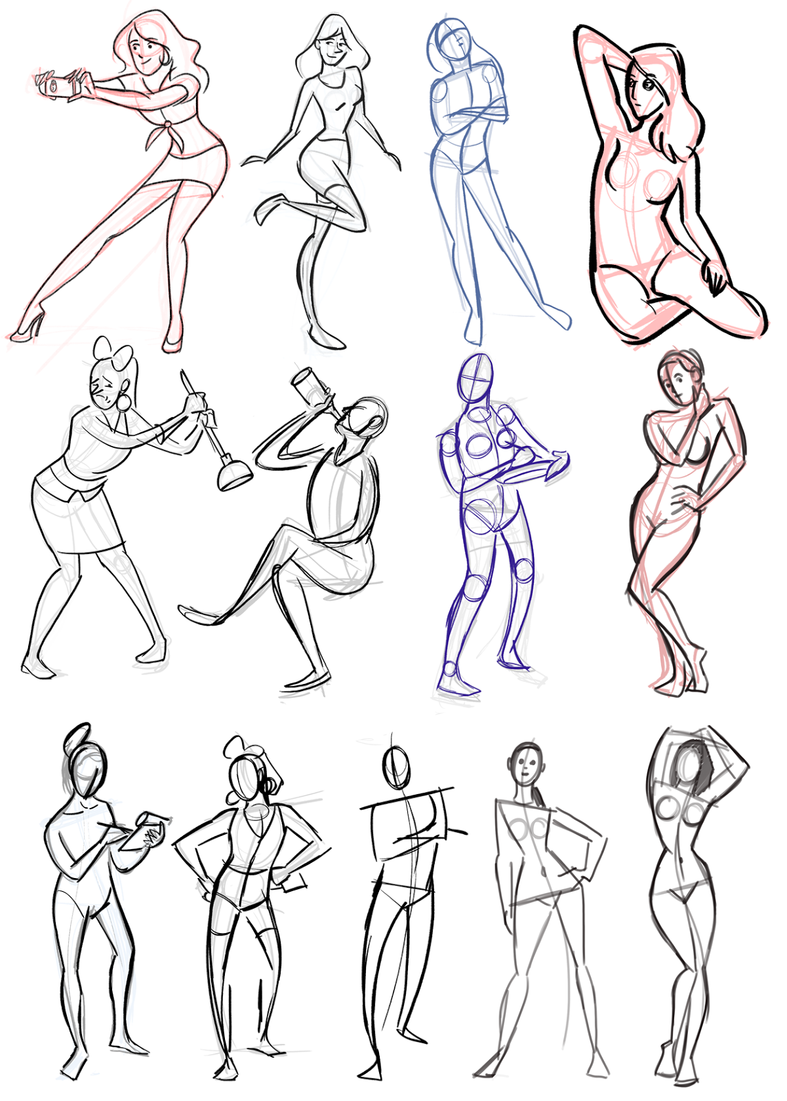 Learning drawing principles: figures