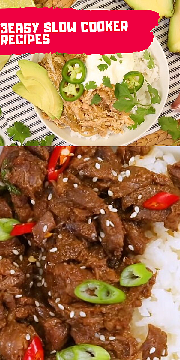 THE BEST 3 EASY SLOW COOKER RECIPES