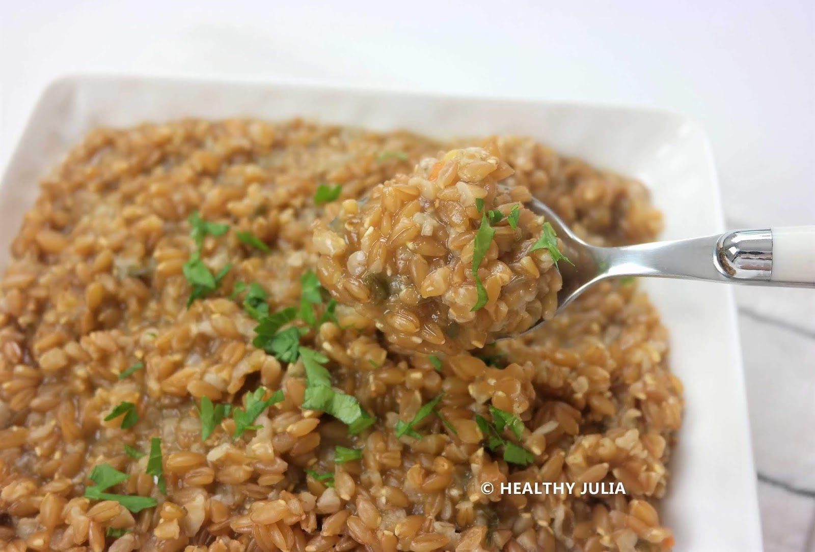 COOKING JULIA RISOTTO DE PETIT ÉPEAUTRE