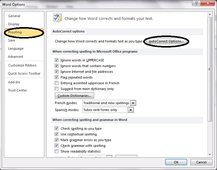 Cara Mengaktifkan Autocorrect di Microsoft Word 2010
