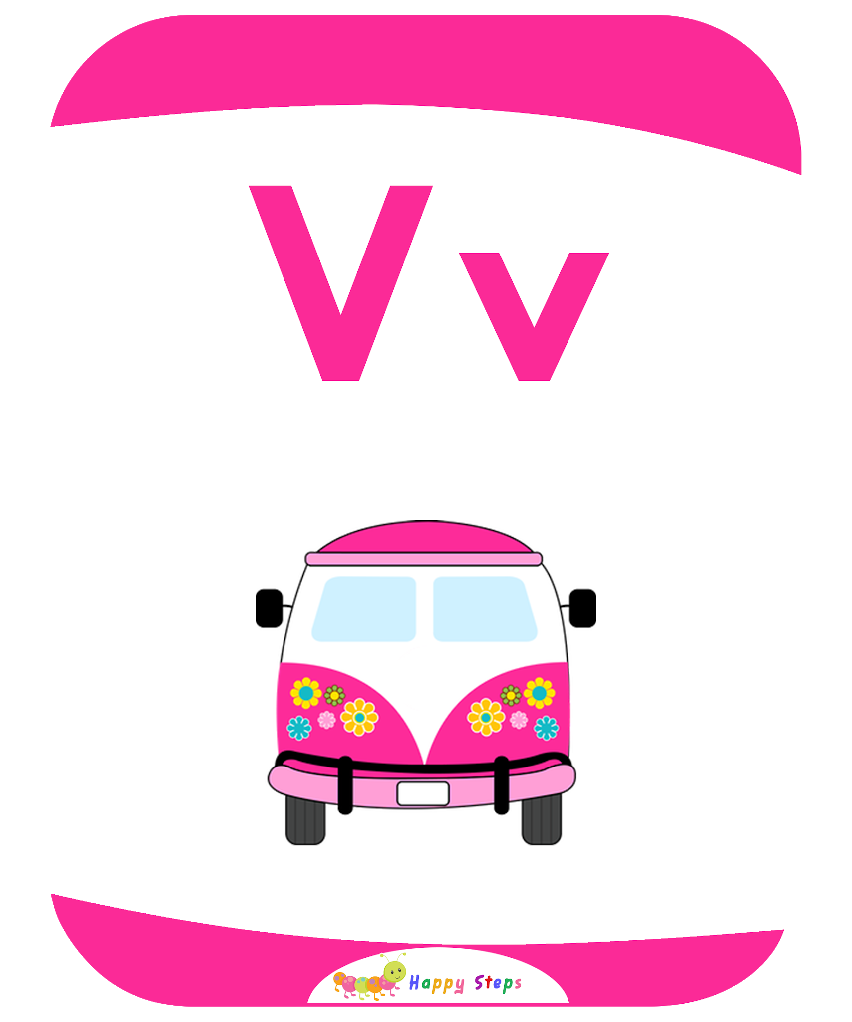 Letter V Flashcards for Kids