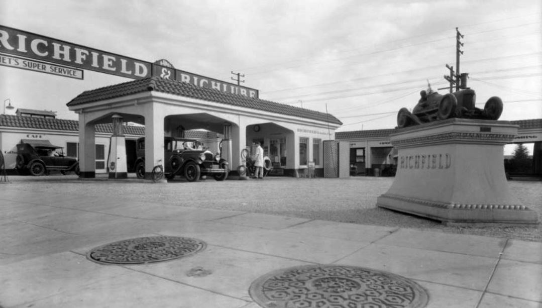 Just A Car Guy Richfield Service Station in 1929 on the 7700 block of
